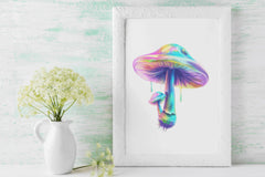 Holographic Iridescent Mushroom Clipart Bundle - CraftNest - Digital Crafting and Art
