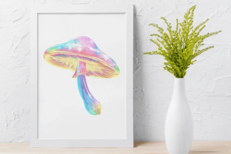 Holographic Iridescent Mushroom Clipart Bundle - CraftNest - Digital Crafting and Art