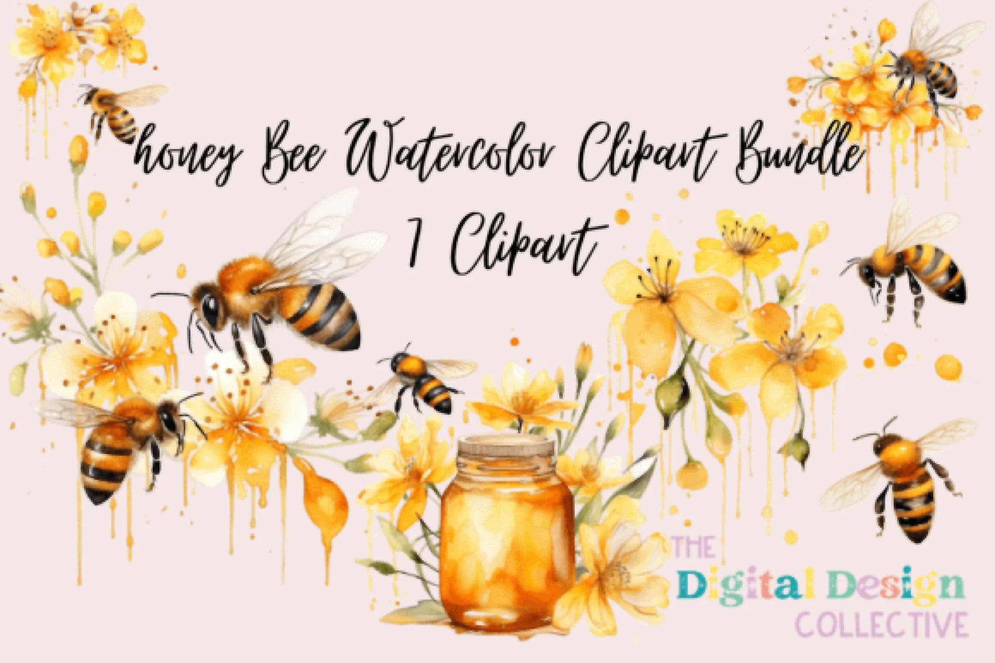 Honey Bee Clipart Bundle - CraftNest - Digital Crafting and Art