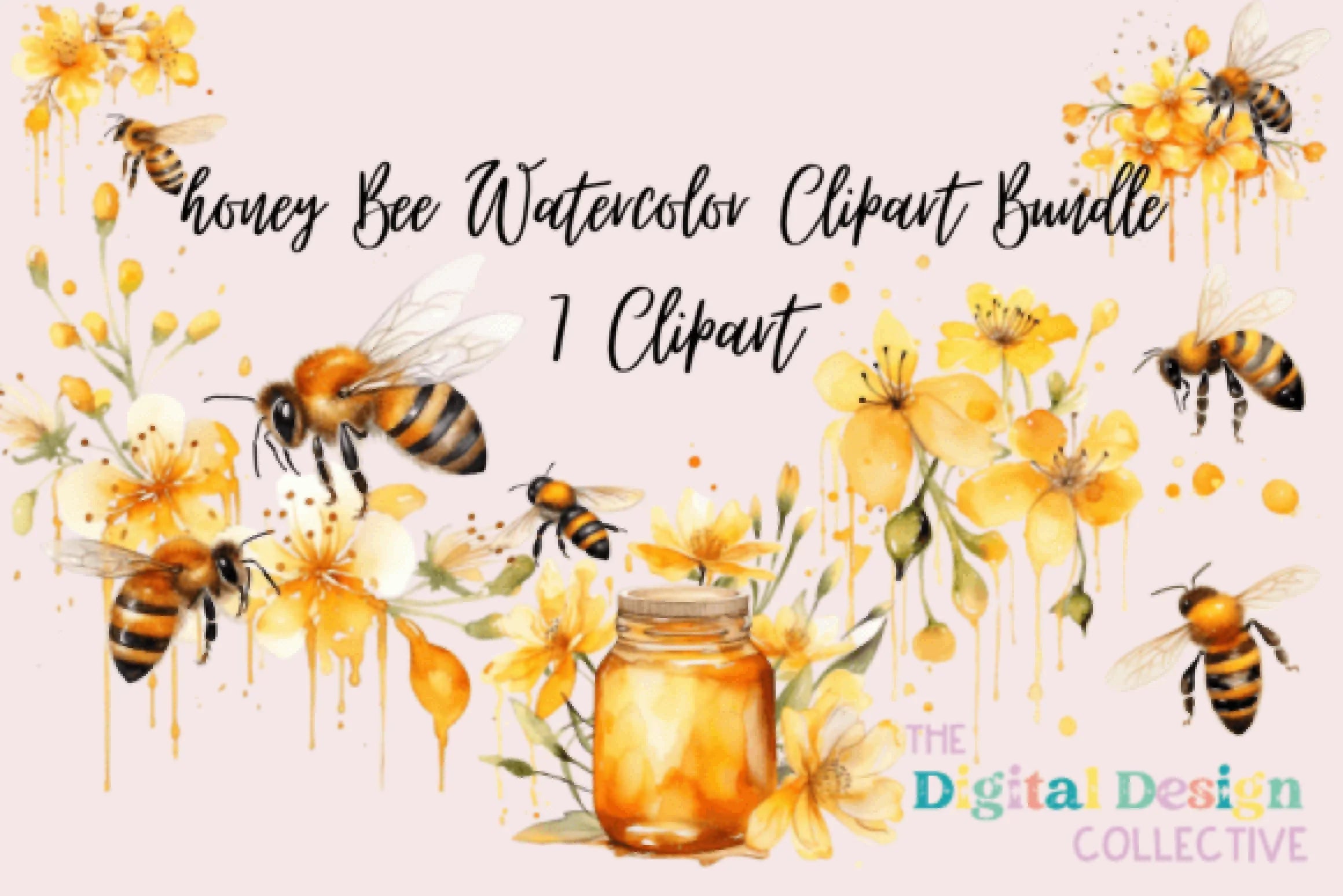 Honey Bee Clipart Bundle - CraftNest - Digital Crafting and Art
