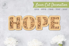 Hope 3D Lasercut Decoration Clipart Bundle - CraftNest - Digital Crafting and Art