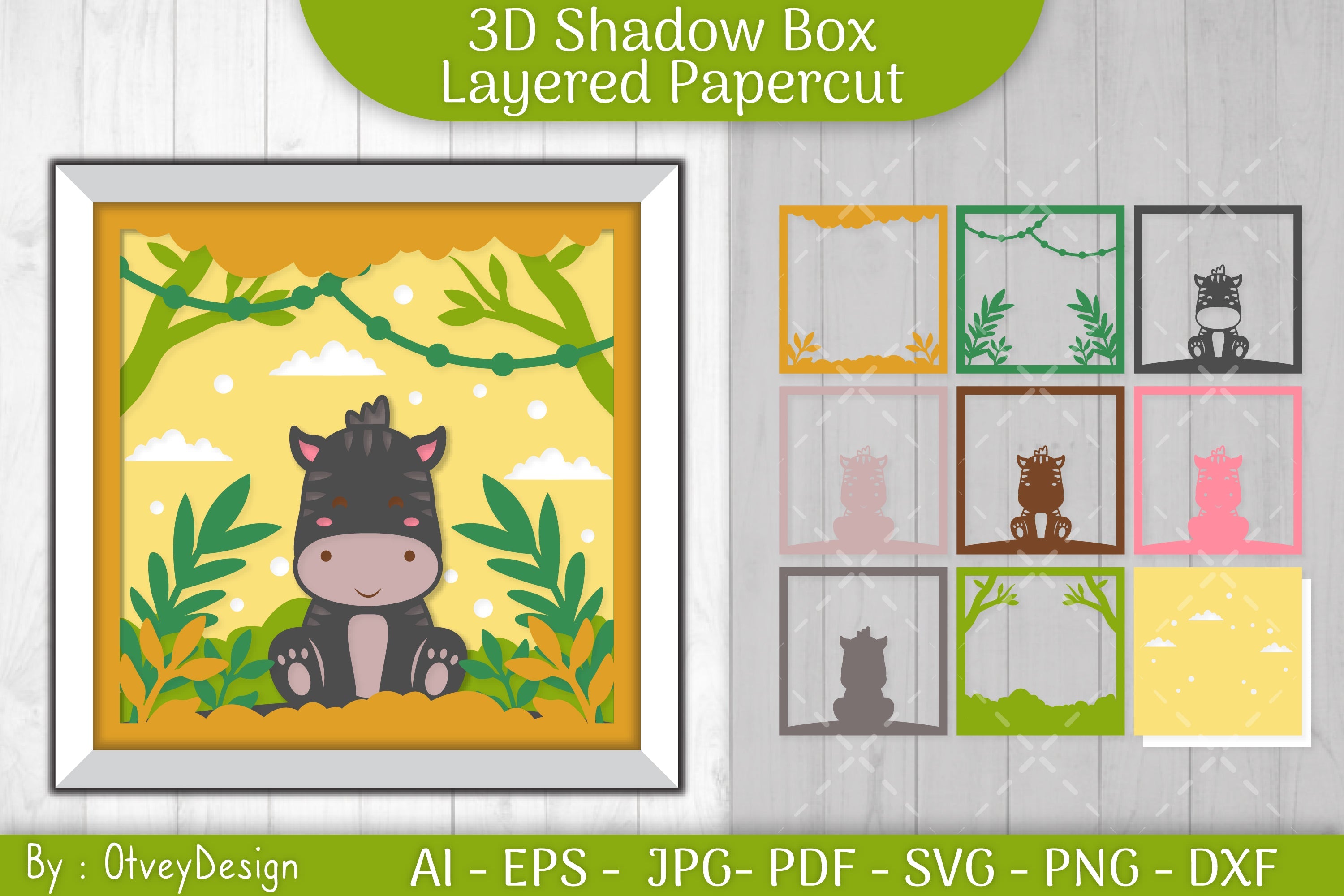 Horse Animals Shadow Box Layered Papercut SVG Bundle