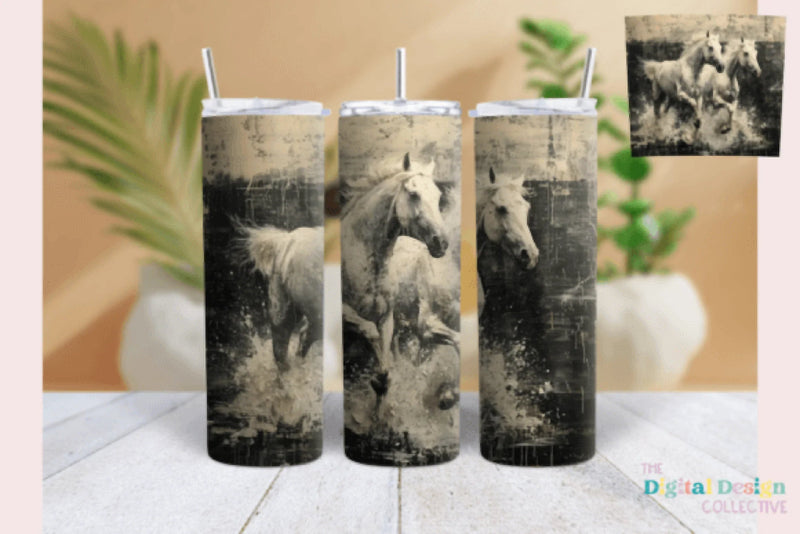 Elegant Horse Tumbler Wrap Bundle - CraftNest - Digital Crafting and Art