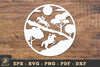 Horse Riding in the Forest Papercut SVG Bundle