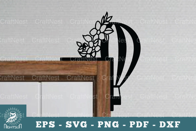 Hot Air Balloon Door Corner Lasercut SVG Bundle - CraftNest - Digital Crafting and Art