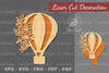 Hot Air Balloon Laser Cut Decoration Clipart Bundle