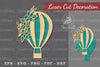 Hot Air Balloon Laser Cut Decoration Clipart Bundle