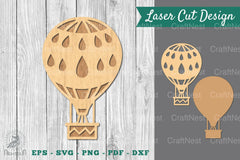Hot Air Balloon Laser Cut Decoration Clipart Bundle - CraftNest - Digital Crafting and Art