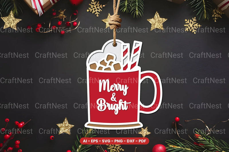 Hot Cocoa Lasercut SVG Bundle - CraftNest - Digital Crafting and Art