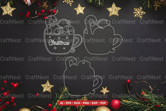 Hot Cocoa Lasercut SVG Bundle - CraftNest - Digital Crafting and Art