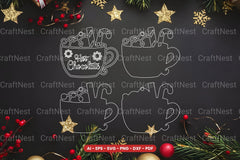 Hot Cocoa Lasercut SVG Bundle - CraftNest - Digital Crafting and Art