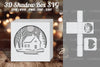 House in Forest Papercut Shadow Box Clipart