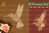 Humming Bird 3D Lasercut SVG Bundle
