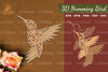 Hummingbird 3D Lasercut Clipart Bundle