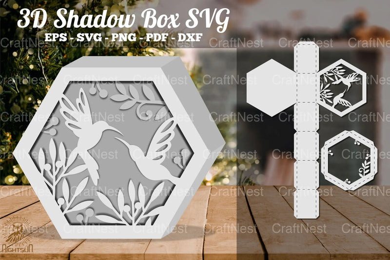 Humming Bird 3D Shadow Box Clipart Bundle - CraftNest - Digital Crafting and Art