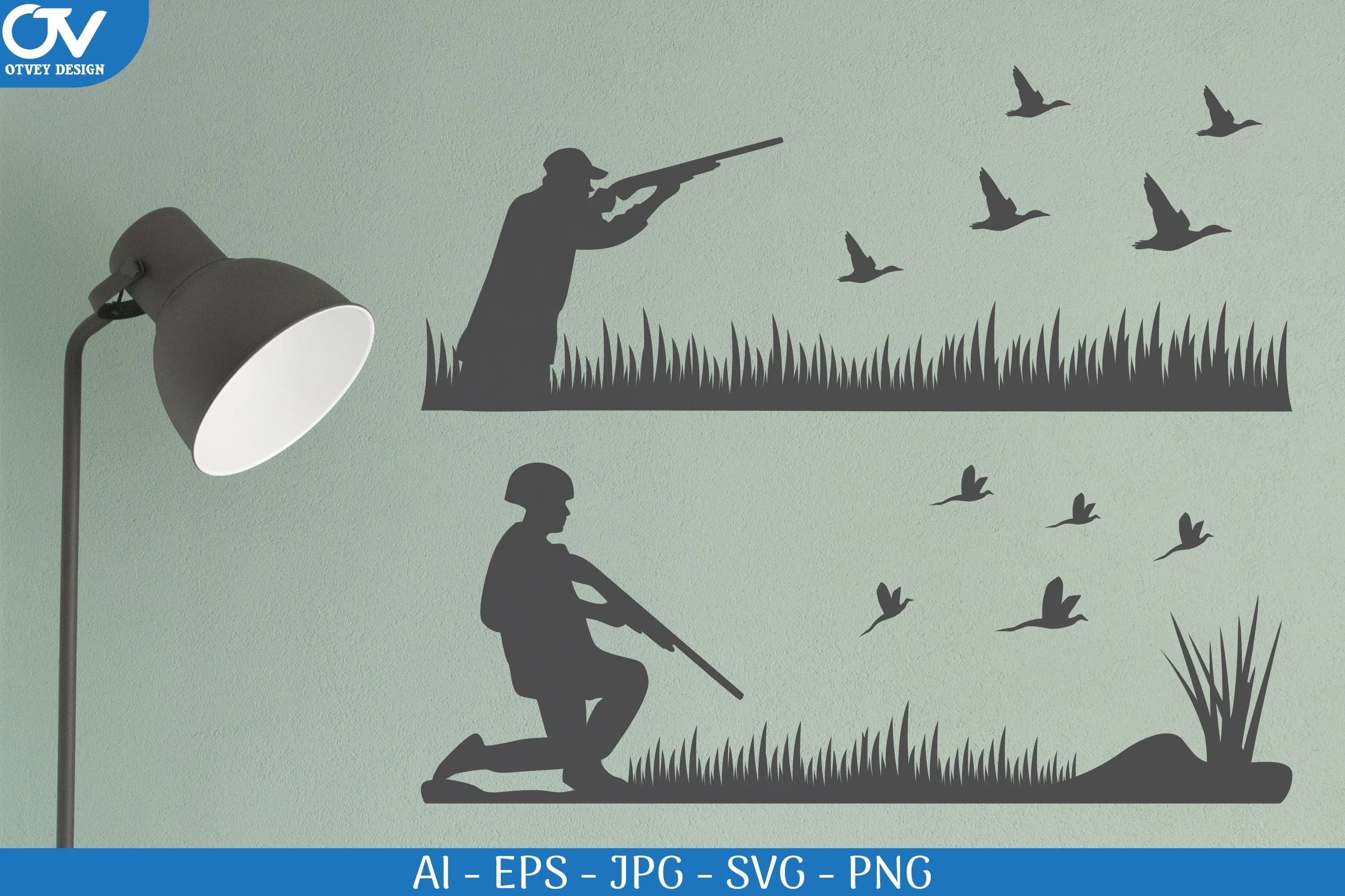 Hunting Wall Decal SVG Bundle - CraftNest - Digital Crafting and Art