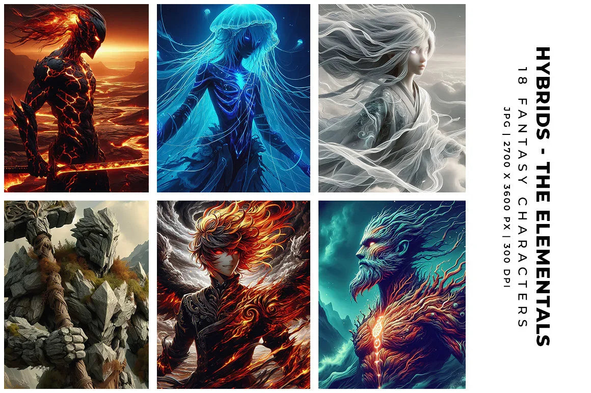Hybrids: Elementals - Characters - CraftNest - Digital Crafting and Art