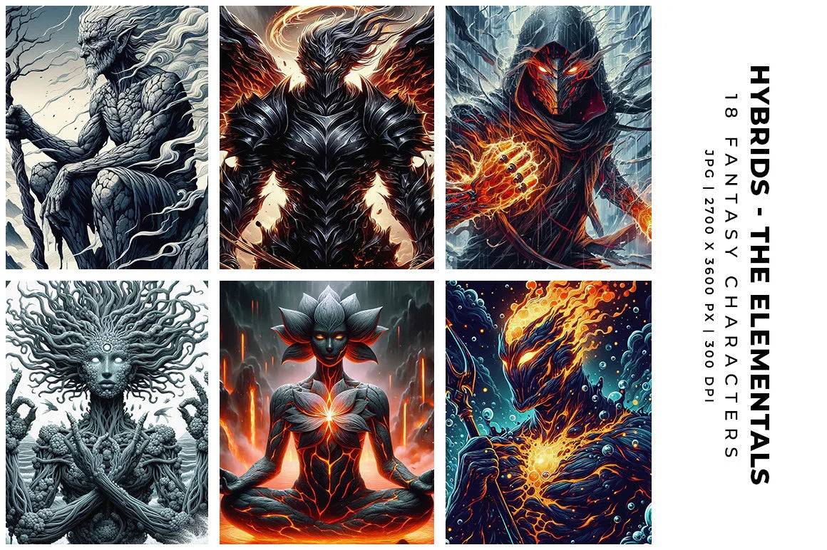 Hybrids: Elementals - Characters - CraftNest - Digital Crafting and Art