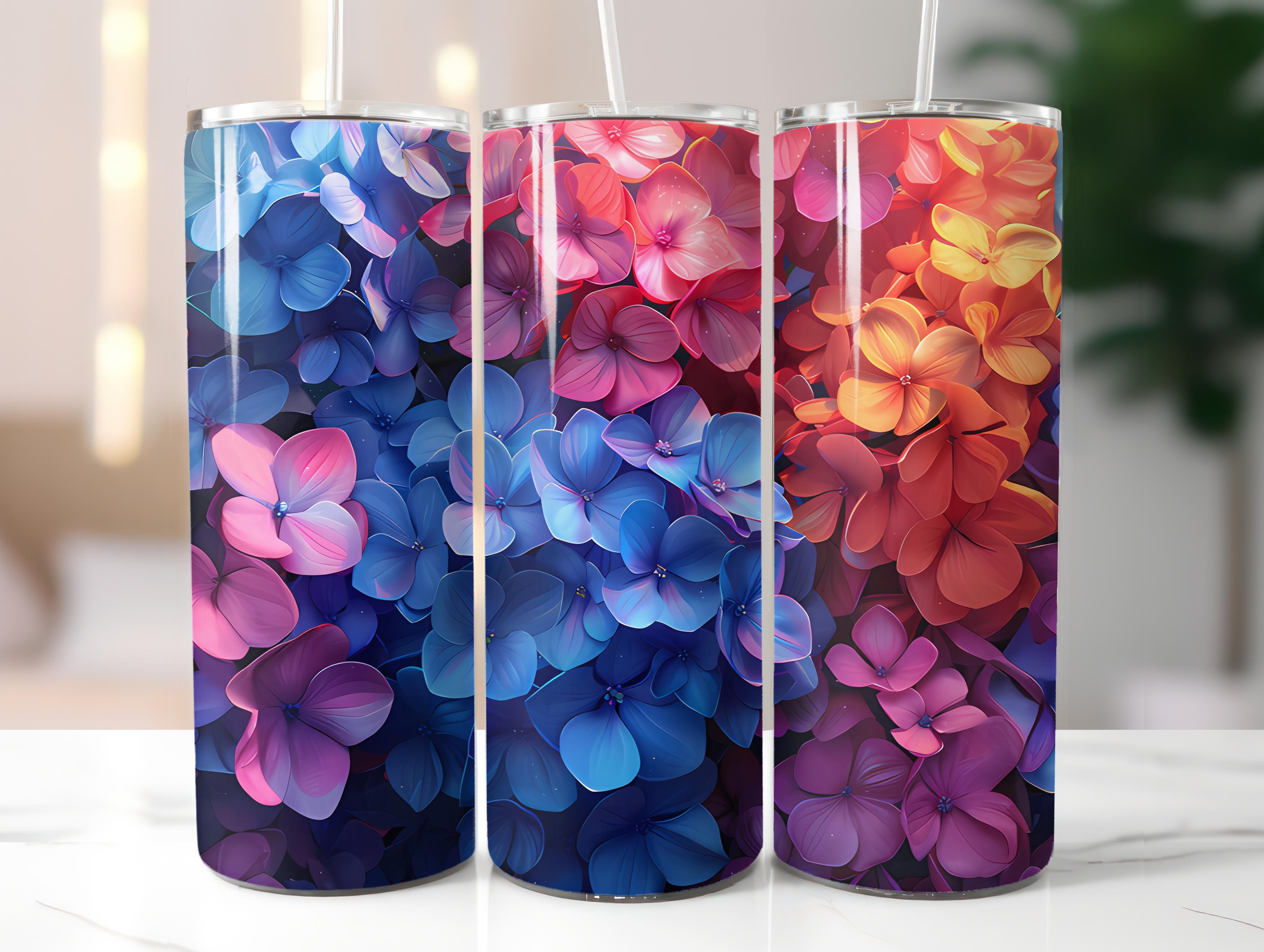 Hydrangeas Flowers Tumbler Wrap - CraftNest - Digital Crafting and Art
