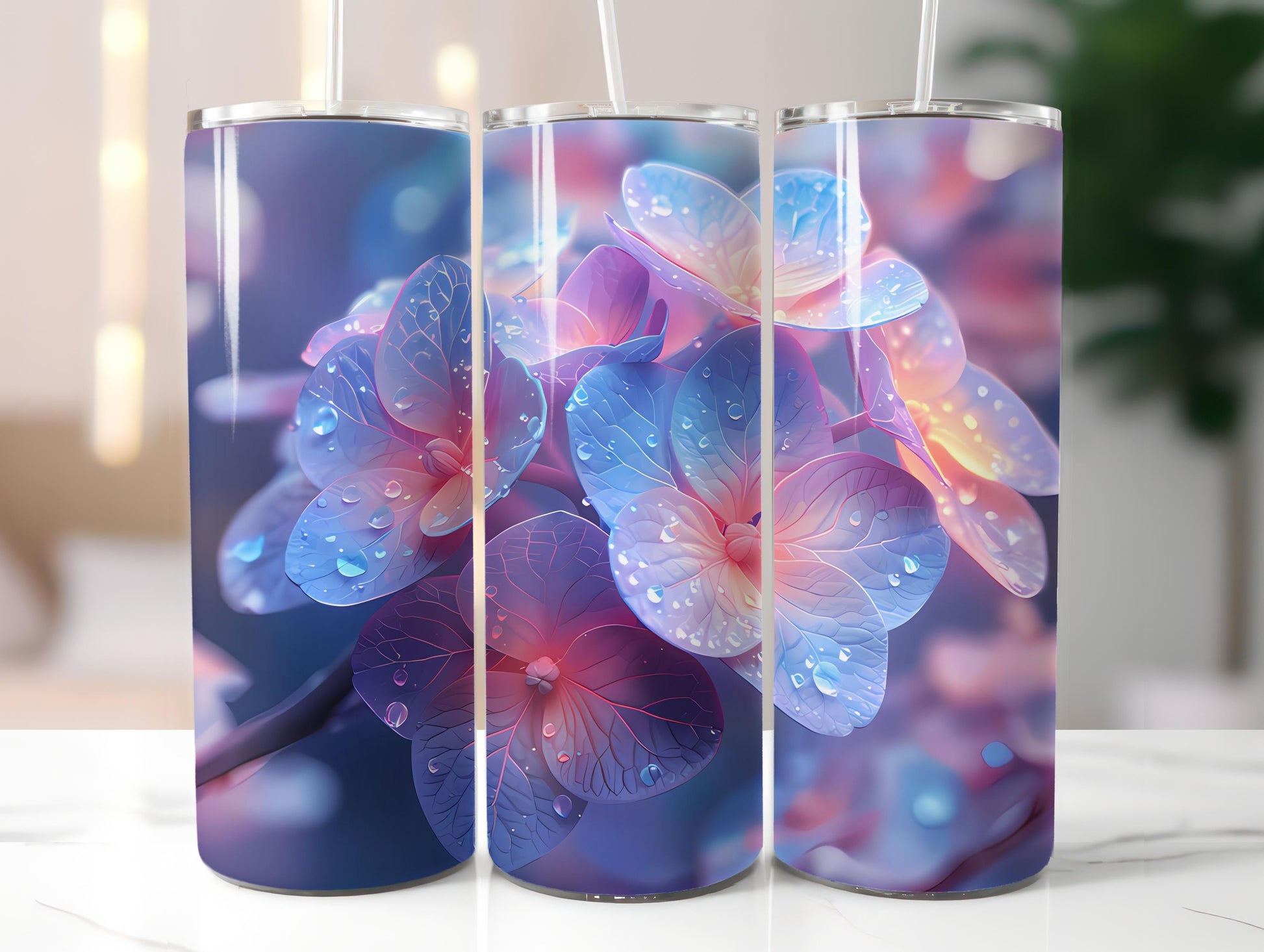 Hydrangeas Flowers Tumbler Wrap - CraftNest - Digital Crafting and Art