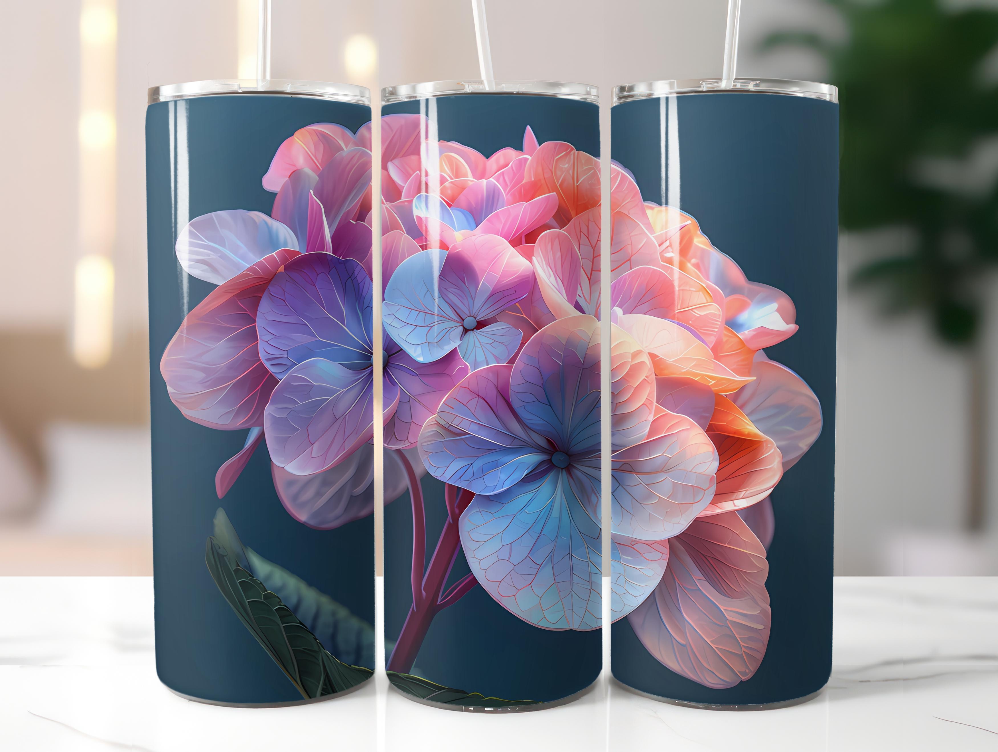 Hydrangeas Flowers Tumbler Wrap - CraftNest - Digital Crafting and Art