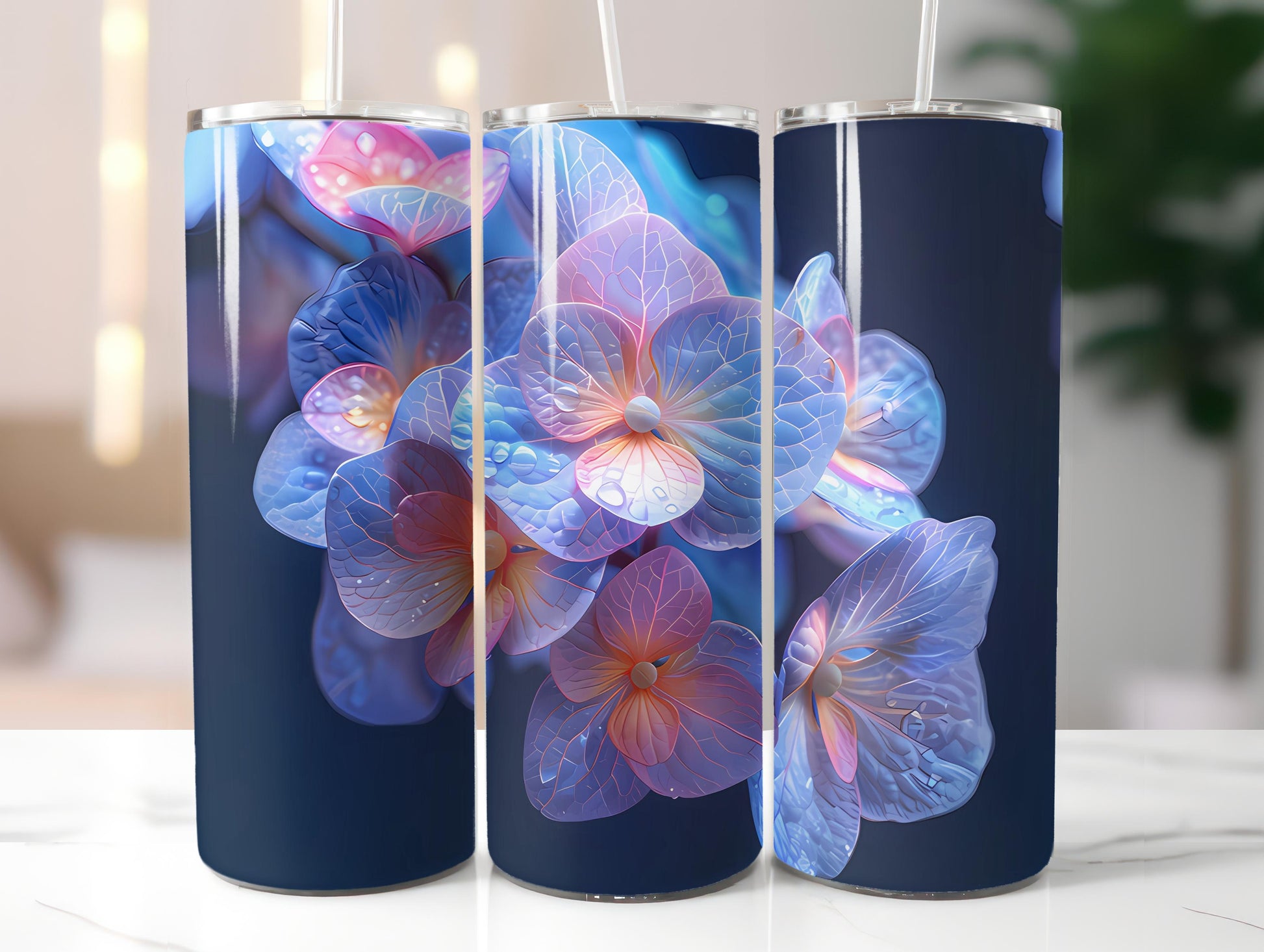 Hydrangeas Flowers Tumbler Wrap - CraftNest - Digital Crafting and Art