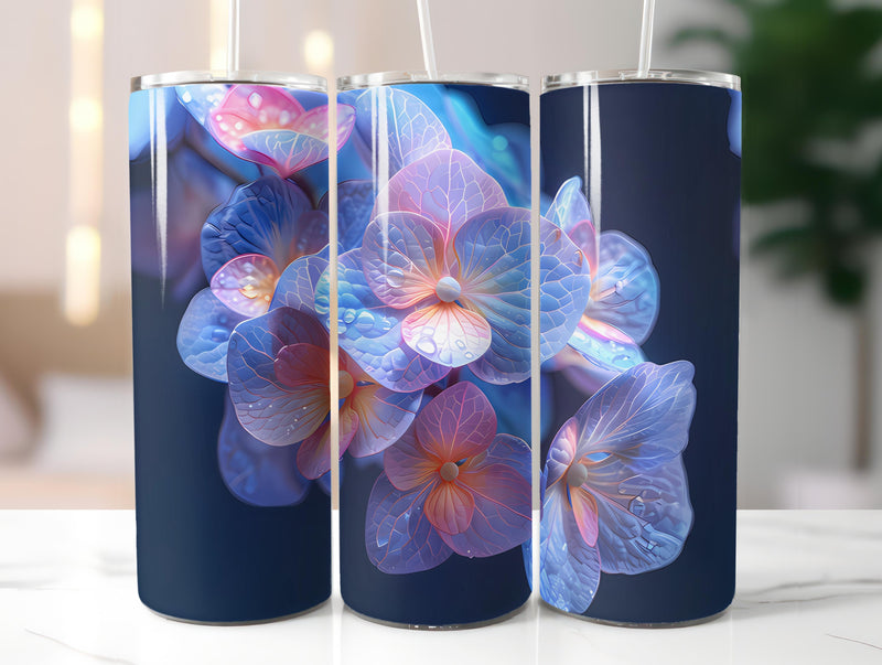 Hydrangeas Flowers Tumbler Wrap - CraftNest - Digital Crafting and Art