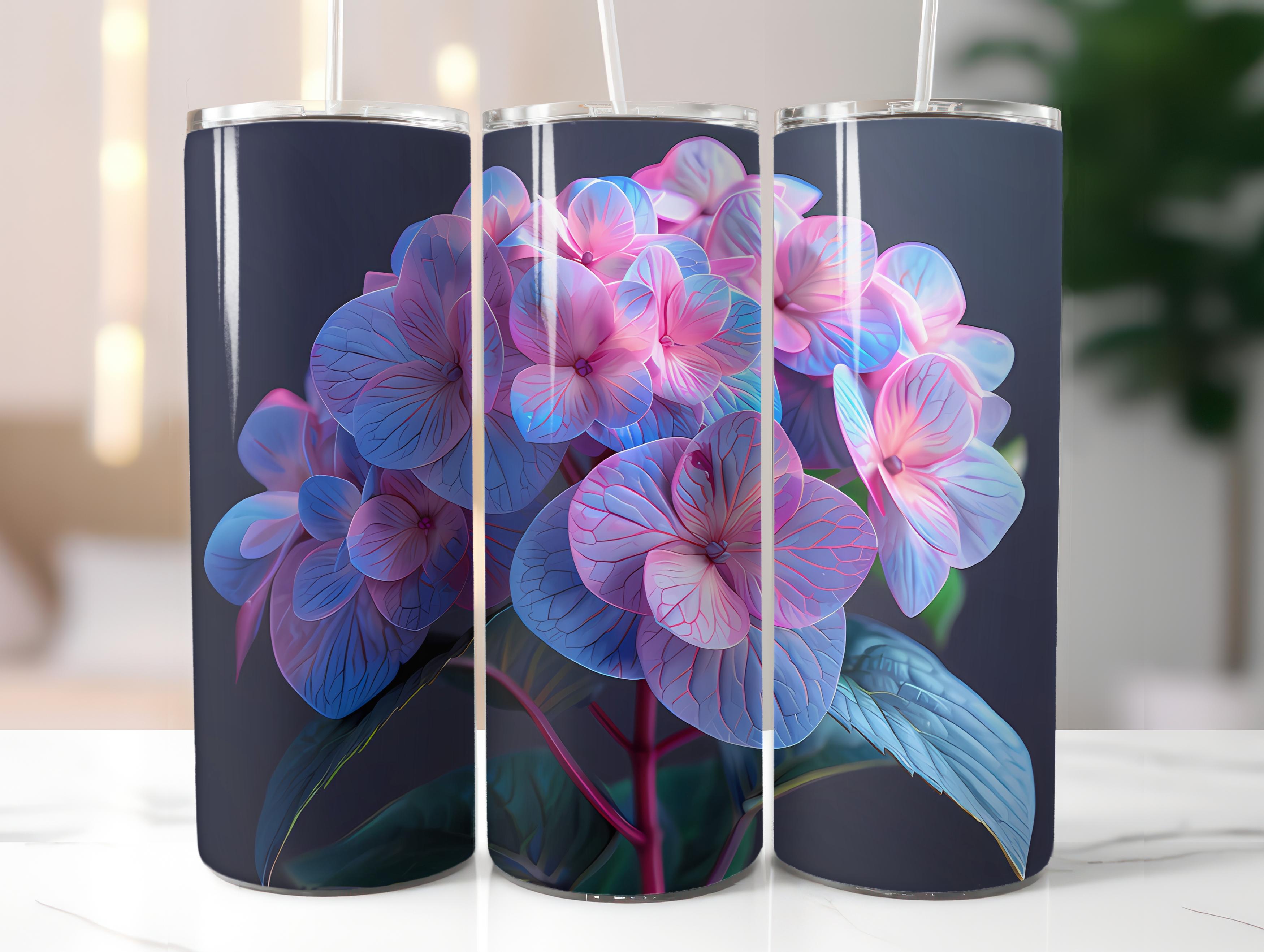 Hydrangeas Flowers Tumbler Wrap - CraftNest - Digital Crafting and Art