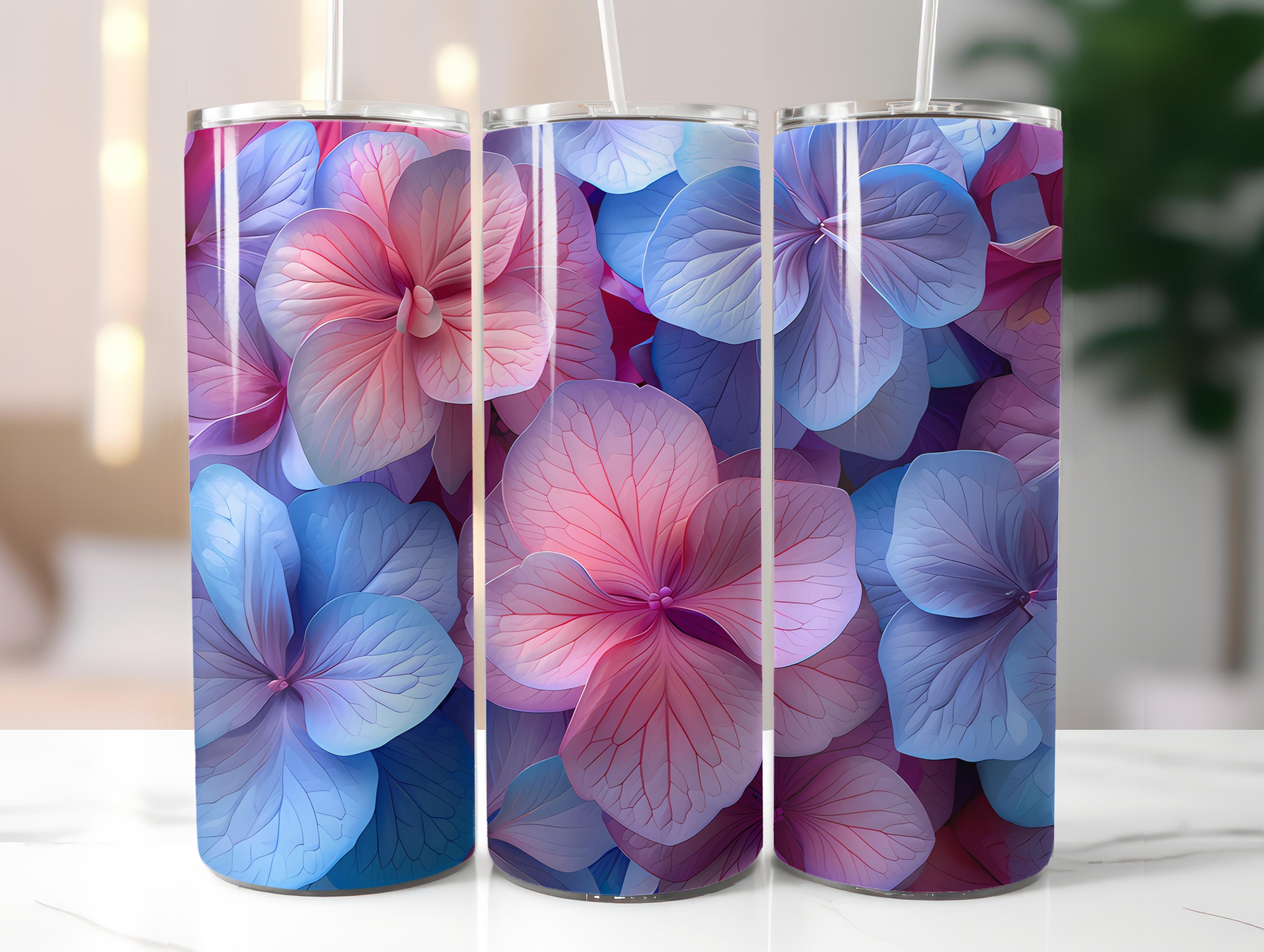 Hydrangeas Flowers Tumbler Wrap - CraftNest - Digital Crafting and Art