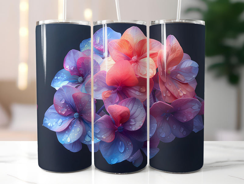 Hydrangeas Flowers Tumbler Wrap - CraftNest - Digital Crafting and Art