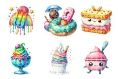 Ice Cream Fun Clipart Bundle Collection - CraftNest - Digital Crafting and Art