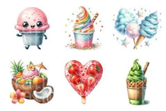 Ice Cream Fun Clipart Bundle Collection - CraftNest - Digital Crafting and Art