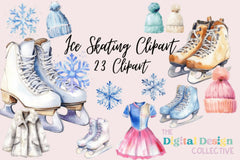 Ice Skating Clipart Bundle - CraftNest - Digital Crafting and Art
