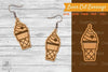Ice Cream Laser Cut Earrings SVG Bundle
