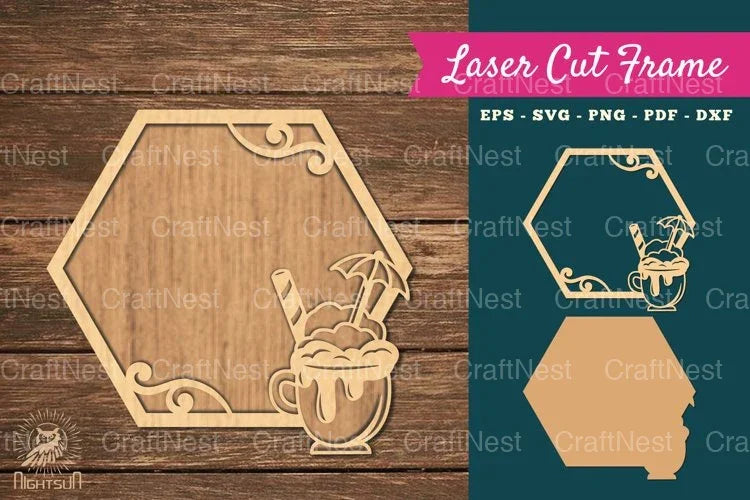 Ice Cream Laser Cut Frame Clipart Bundle - CraftNest - Digital Crafting and Art