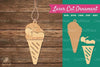 Ice Cream Laser Cut Ornament Clipart Bundle