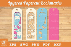 Ice Cream Papercut Bookmark SVG Bundle - CraftNest - Digital Crafting and Art