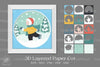 Ice Skating Layered Paper Cut Clipart Bundle