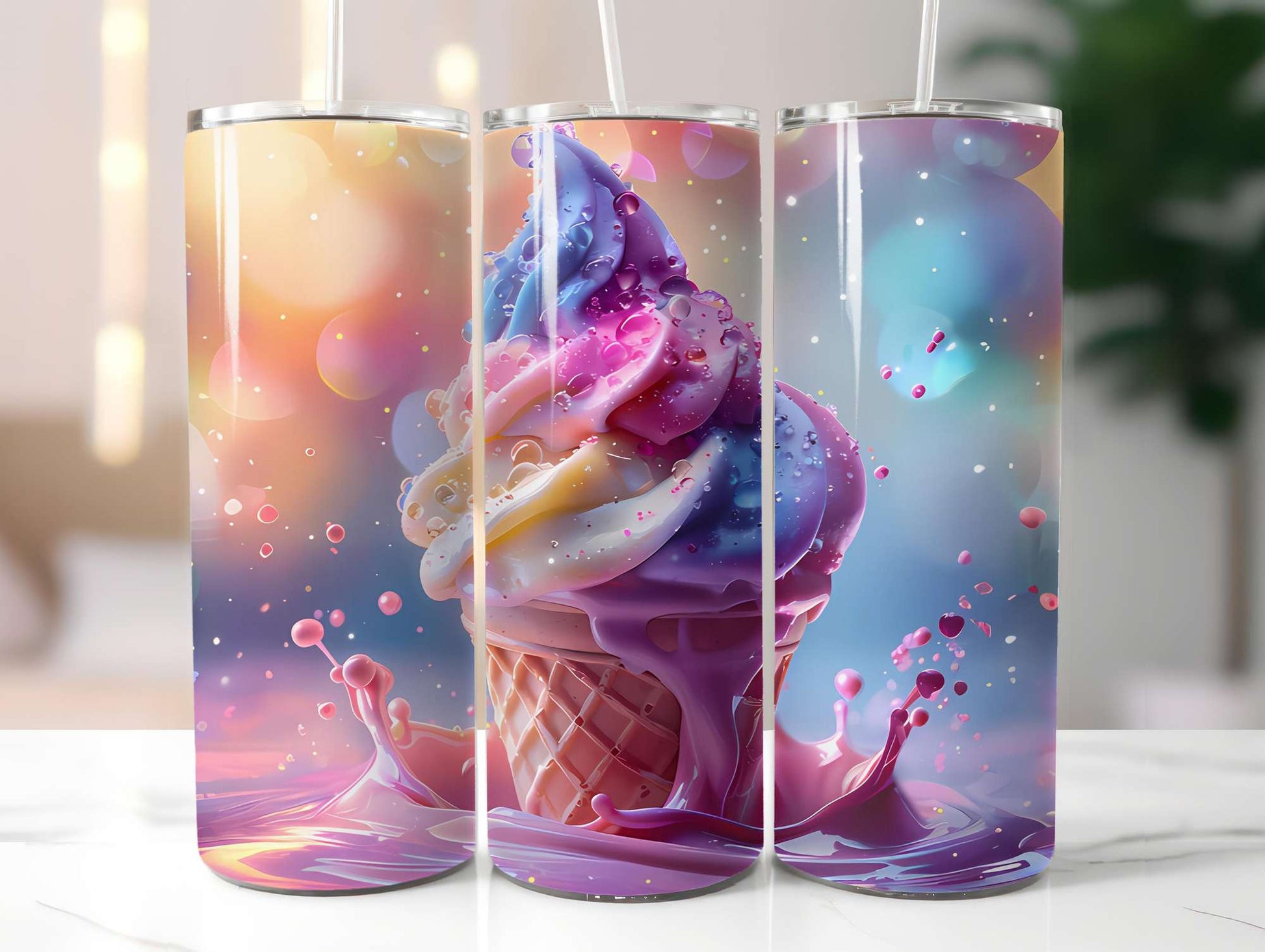 Ice Cream 4 Tumbler Wrap - CraftNest - Digital Crafting and Art
