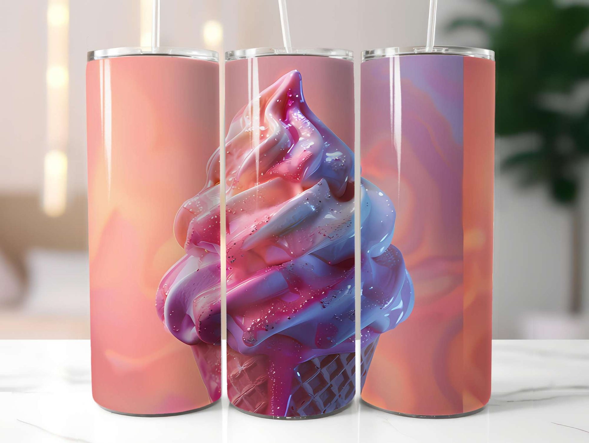 Ice Cream 4 Tumbler Wrap - CraftNest - Digital Crafting and Art