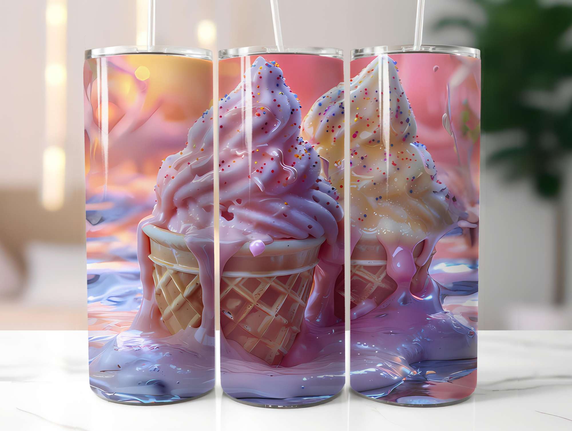 Ice Cream 4 Tumbler Wrap - CraftNest - Digital Crafting and Art
