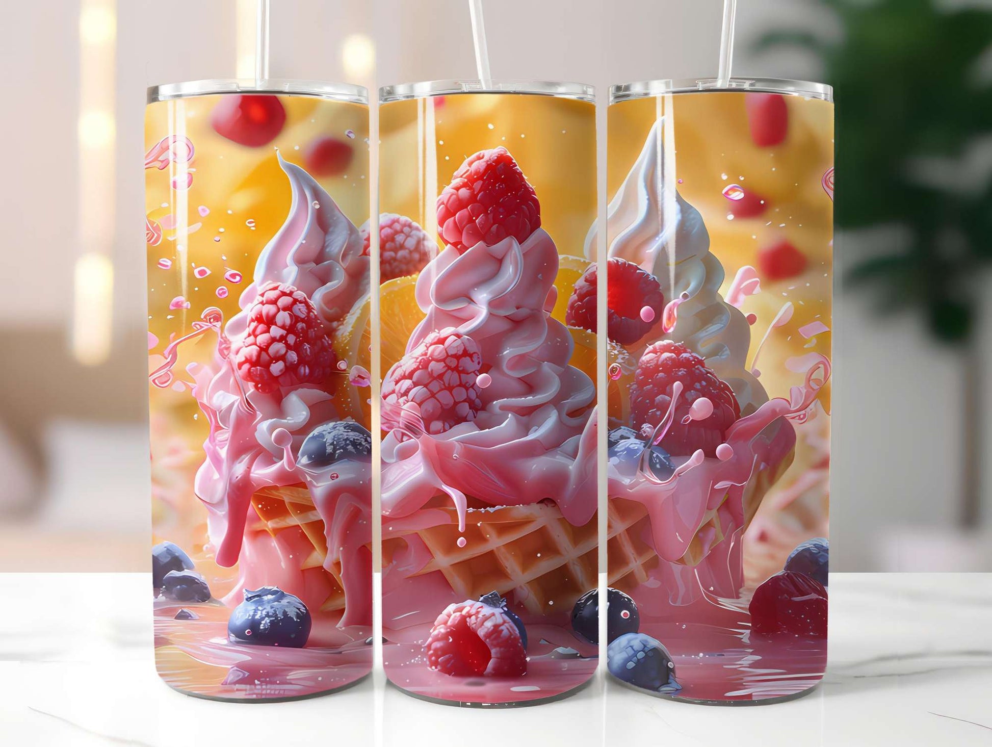 Ice Cream 4 Tumbler Wrap - CraftNest - Digital Crafting and Art