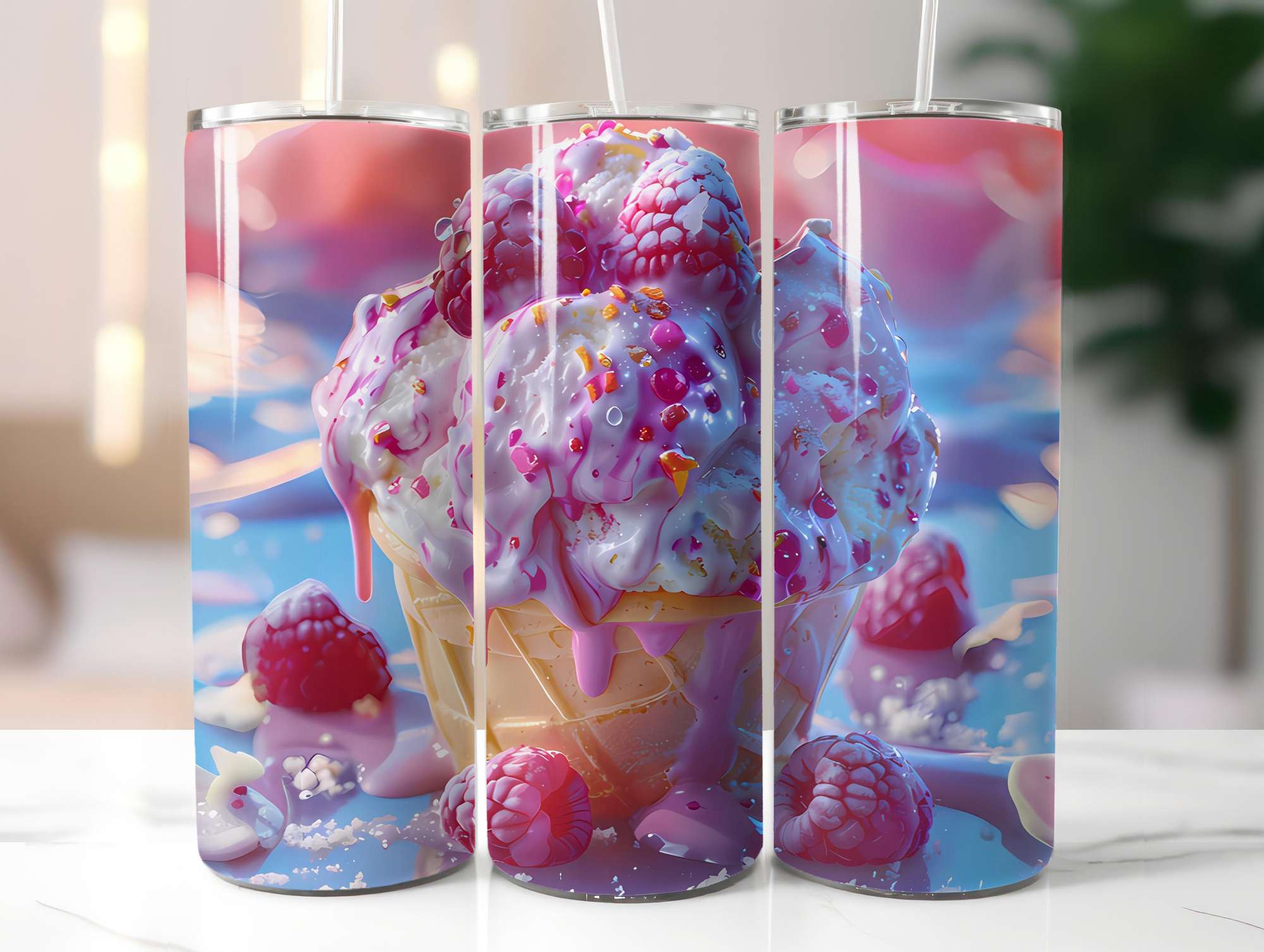 Ice Cream 4 Tumbler Wrap - CraftNest - Digital Crafting and Art