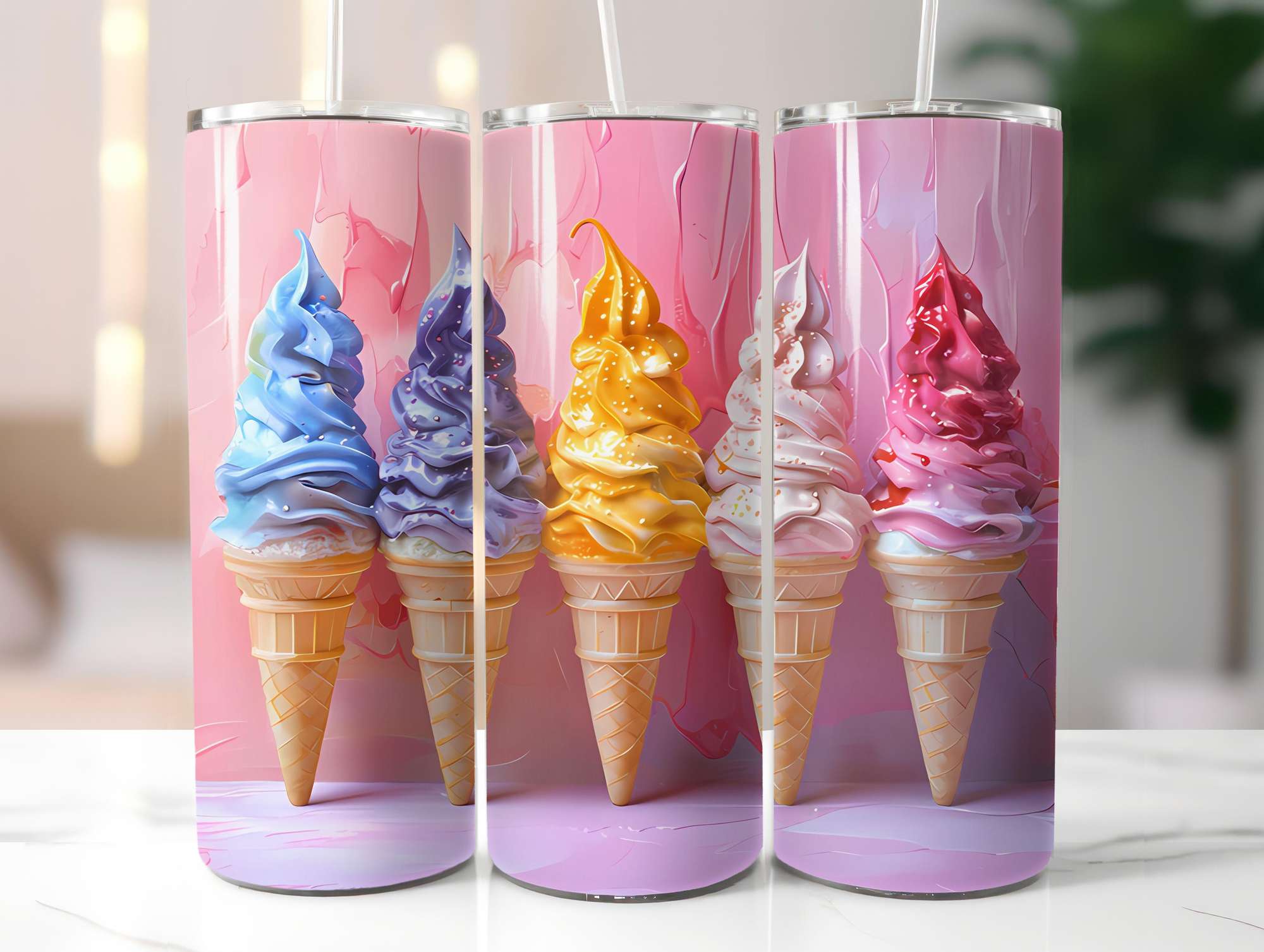 Ice Cream 4 Tumbler Wrap - CraftNest - Digital Crafting and Art