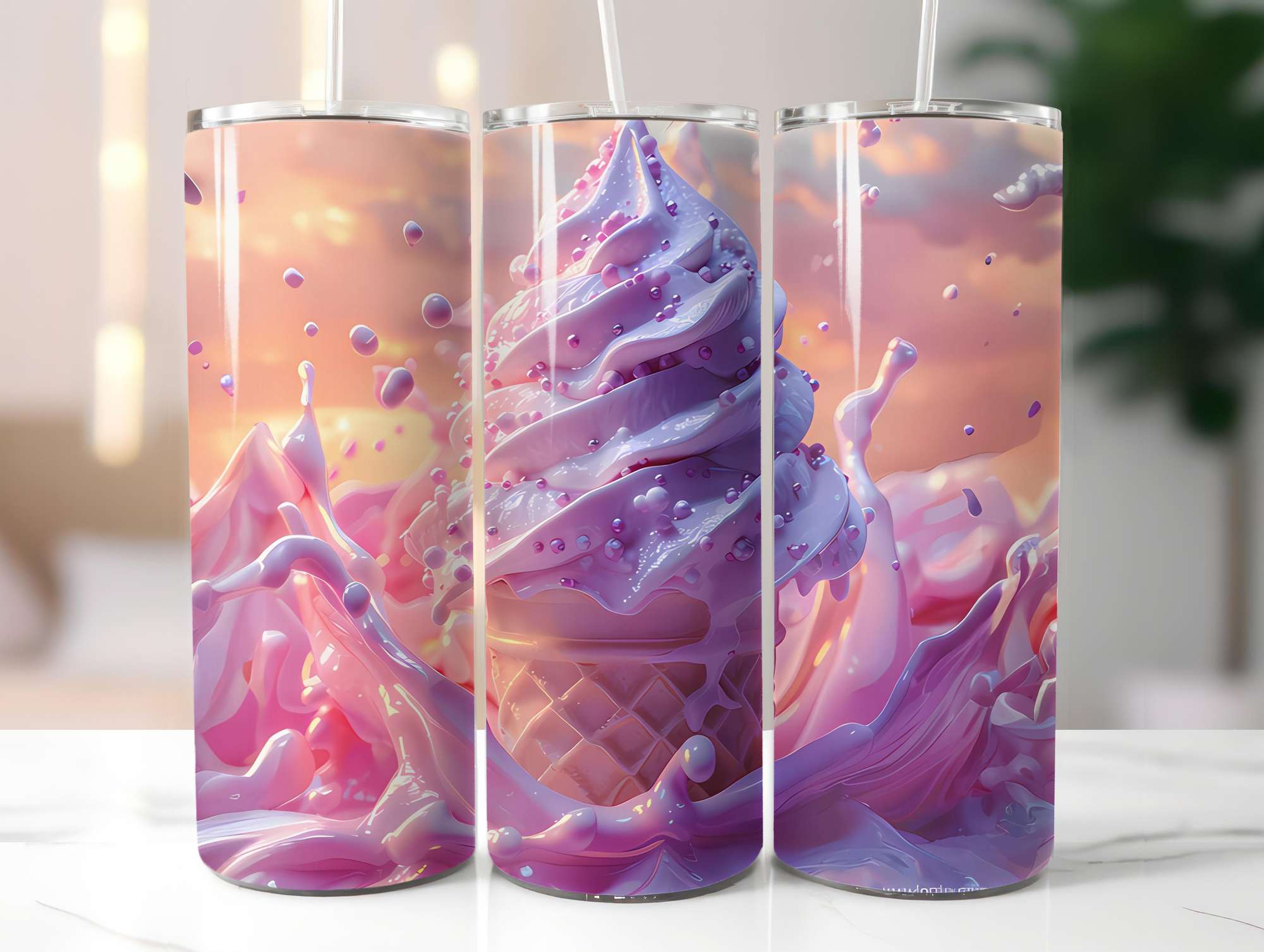 Ice Cream 4 Tumbler Wrap - CraftNest - Digital Crafting and Art