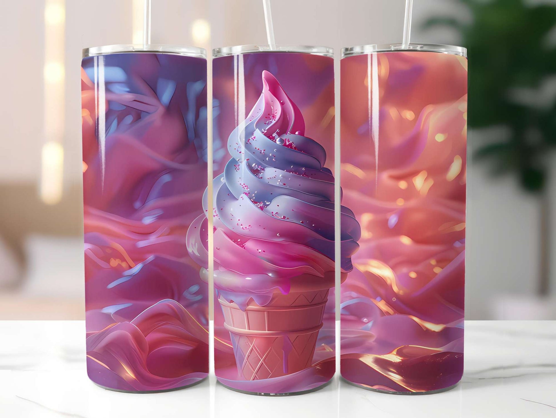 Ice Cream 4 Tumbler Wrap - CraftNest - Digital Crafting and Art
