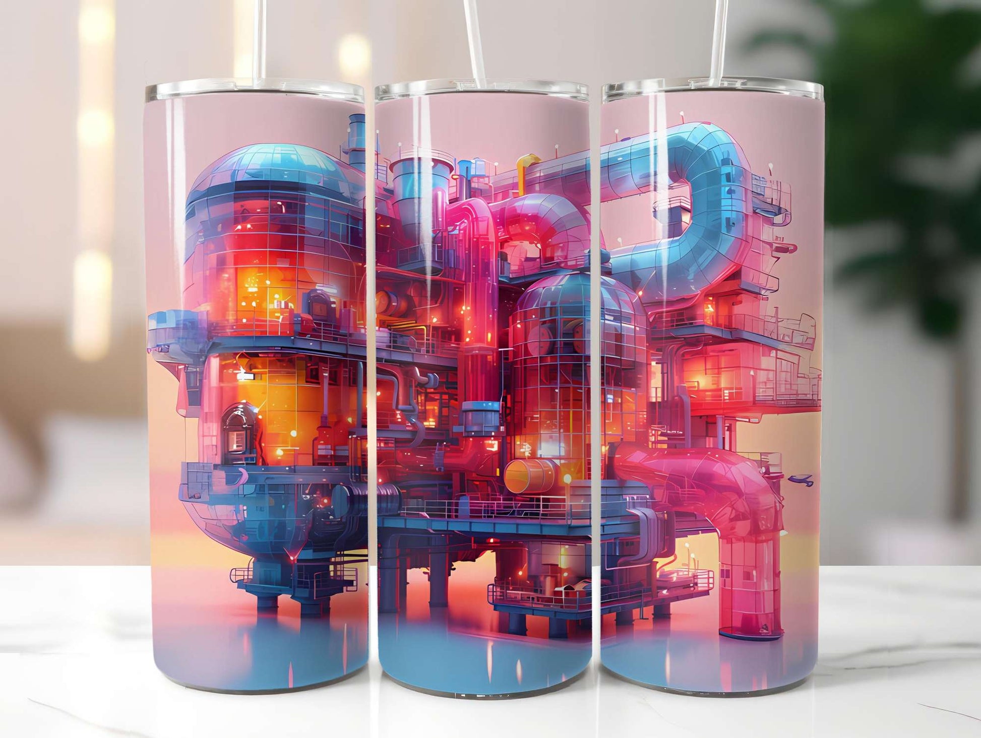 Industrial Summer 4 Tumbler Wrap - CraftNest - Digital Crafting and Art