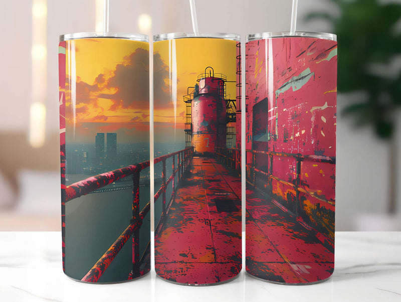 Industrial Summer 3 Tumbler Wrap - CraftNest - Digital Crafting and Art