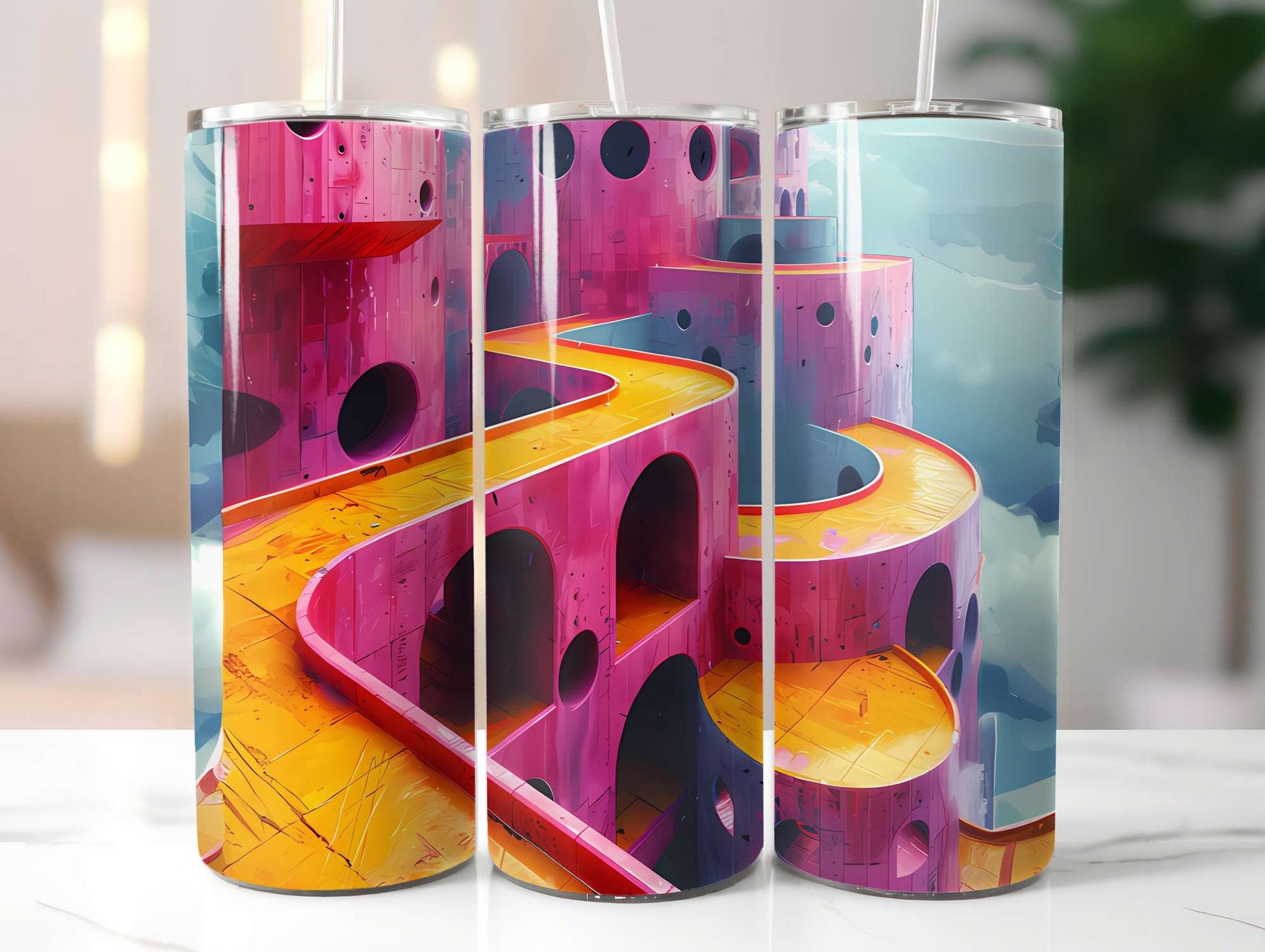 Industrial Summer 3 Tumbler Wrap - CraftNest - Digital Crafting and Art