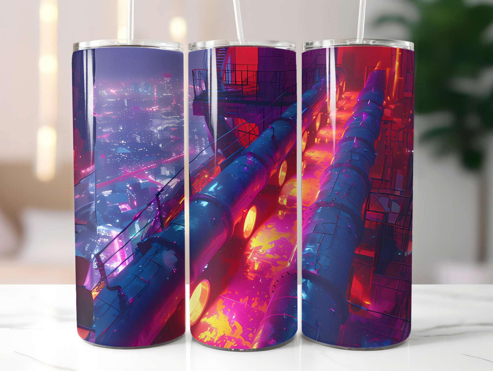 Industrial Summer 3 Tumbler Wrap - CraftNest - Digital Crafting and Art